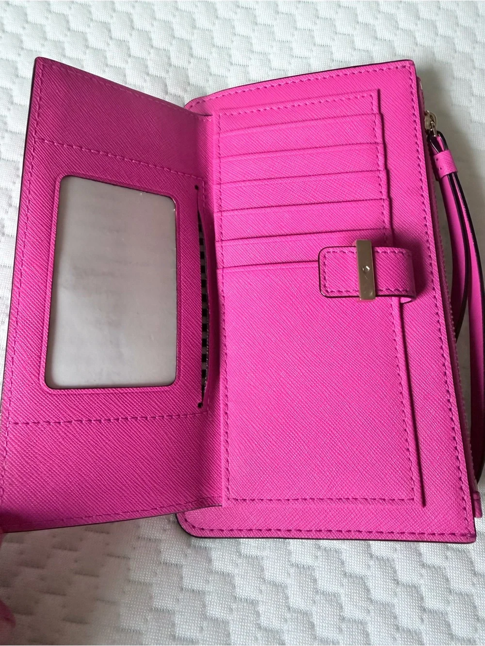 kate spade Hot Pink Leather Wristlet